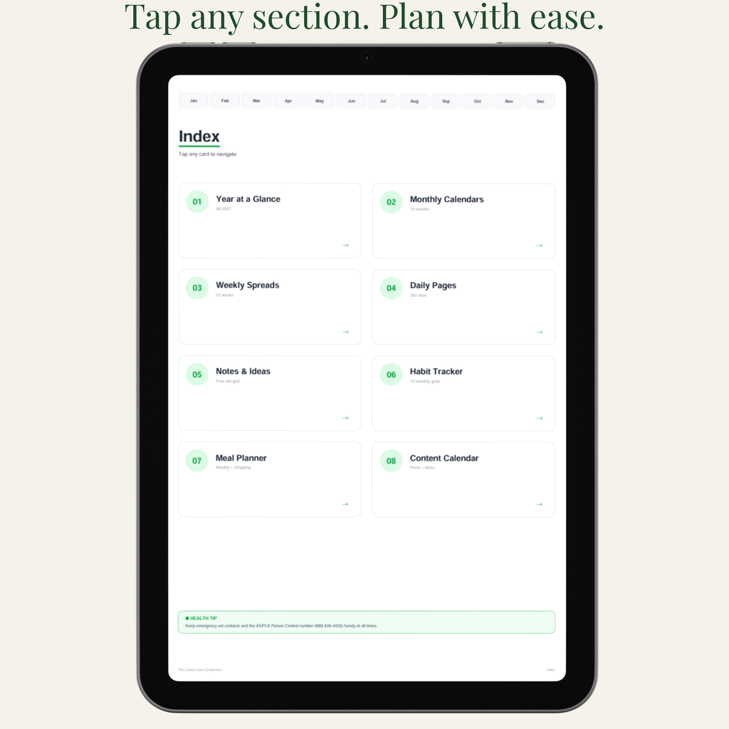 The Canine Care Companion 2027 | Digital Dog Health Planner | 136-Page Printable PDF | Vet Visits & Medication Tracker product