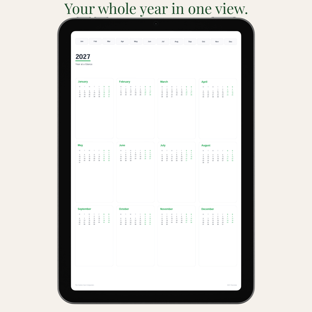 The Canine Care Companion 2027 | Digital Dog Health Planner | 136-Page Printable PDF | Vet Visits & Medication Tracker product