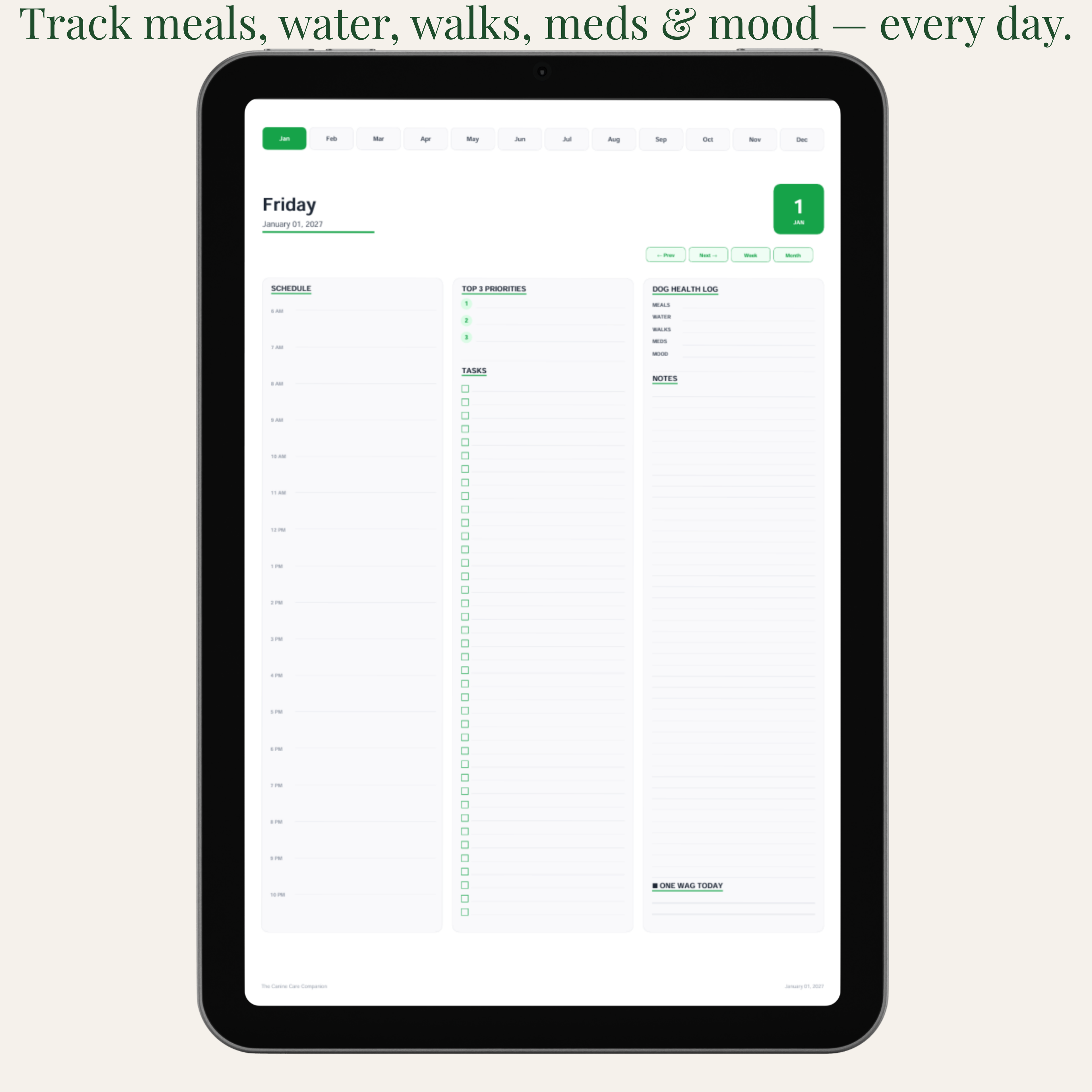 The Canine Care Companion 2027 | Digital Dog Health Planner | 136-Page Printable PDF | Vet Visits & Medication Tracker product