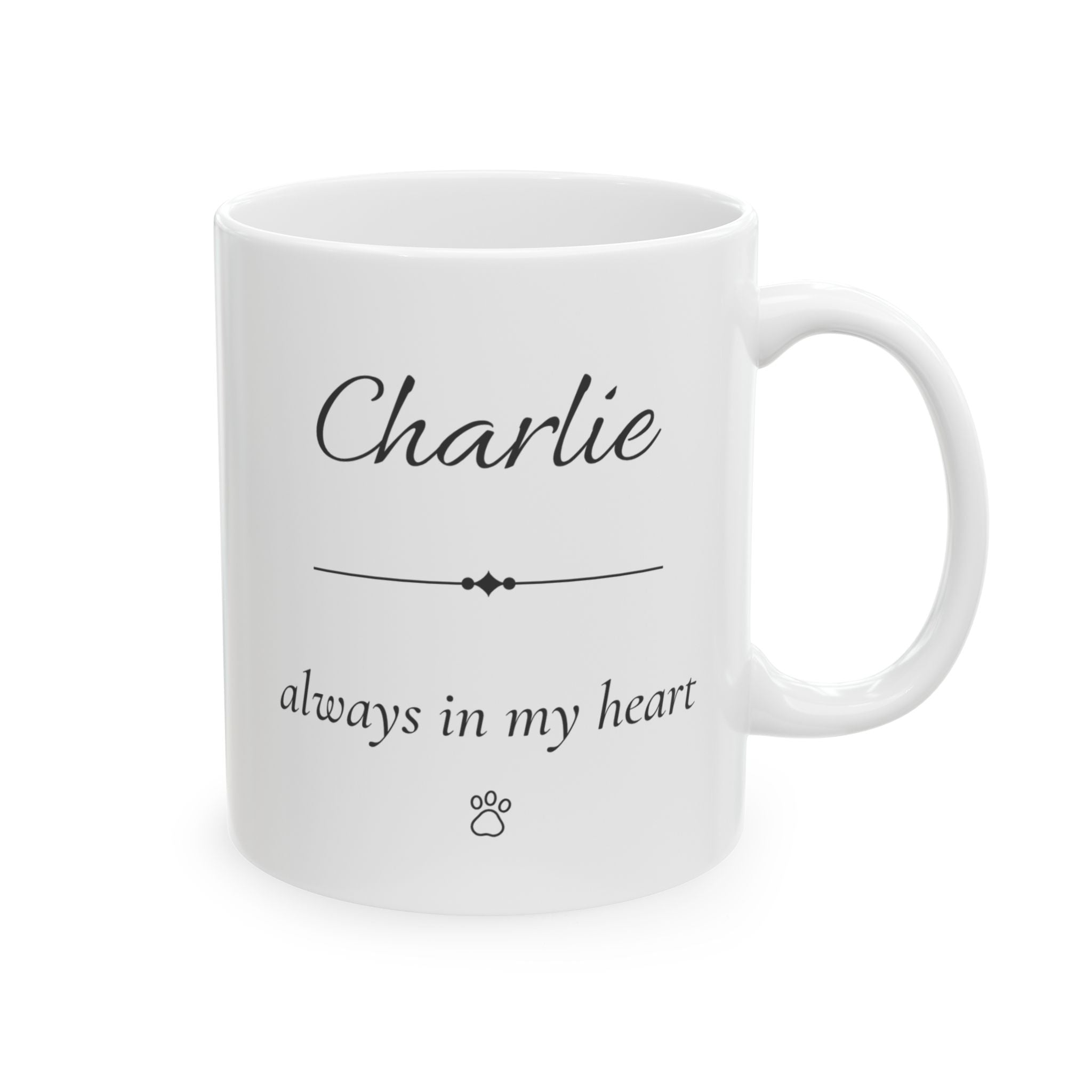 Charlie Personalized Dog Memorial Mug | Dog Loss Sympathy Gift | Custom Pet Remembrance Coffee Mug | Memorial Keepsake With Name
