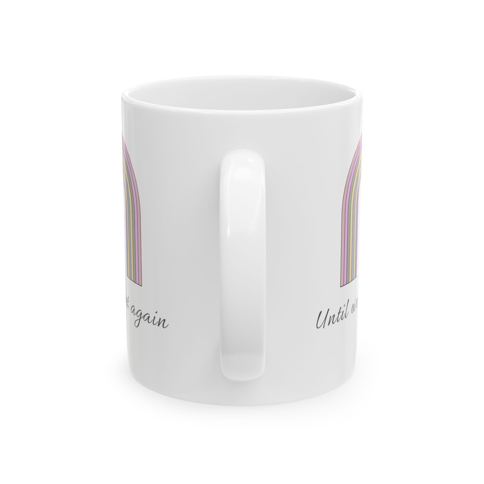 Until We Meet Again Pet Memorial Mug | Rainbow Bridge Coffee Mug | Pet Loss Sympathy Gift | Dog Cat Memorial Cup Pastel Rainbow
