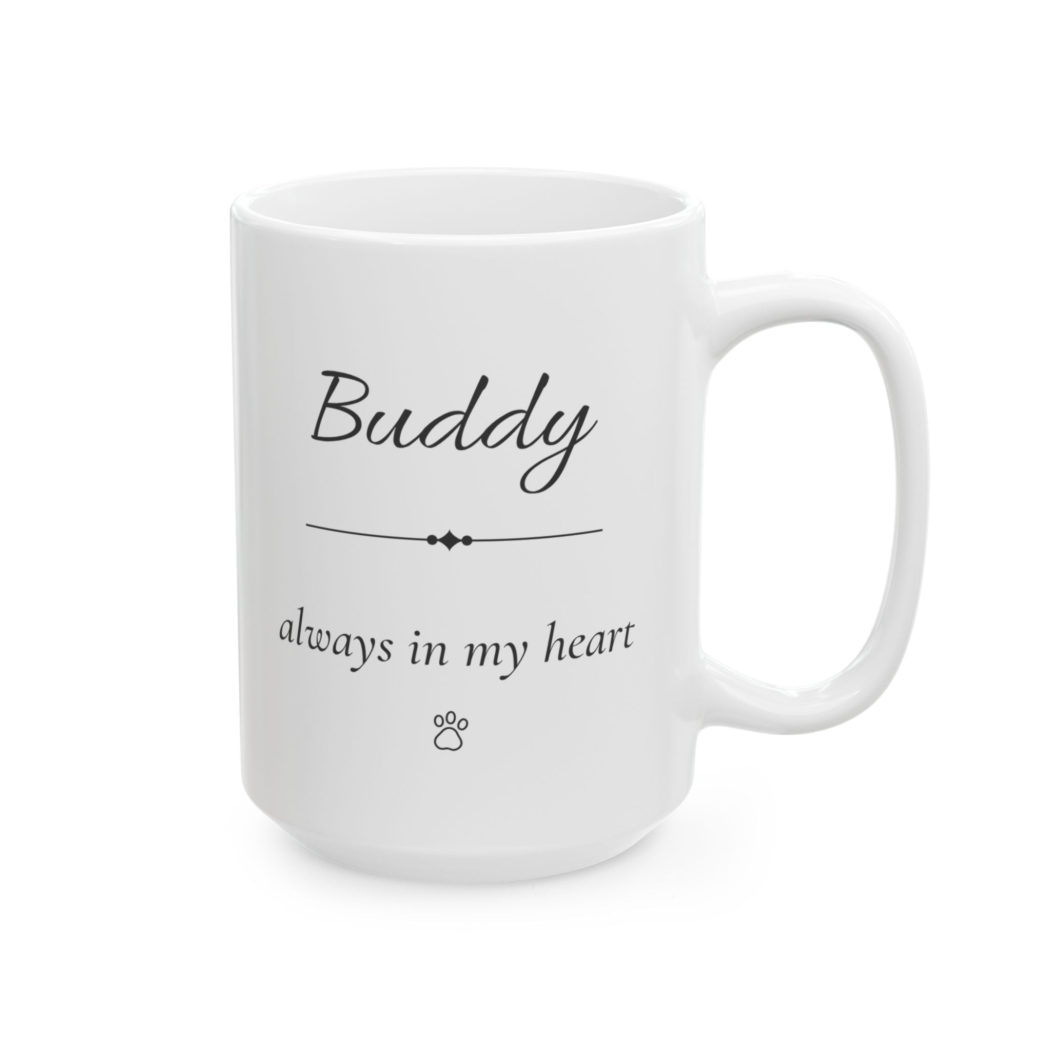 Buddy Personalized Dog Memorial Mug | Dog Loss Sympathy Gift | Custom Pet Remembrance Coffee Mug | Memorial Keepsake With Name