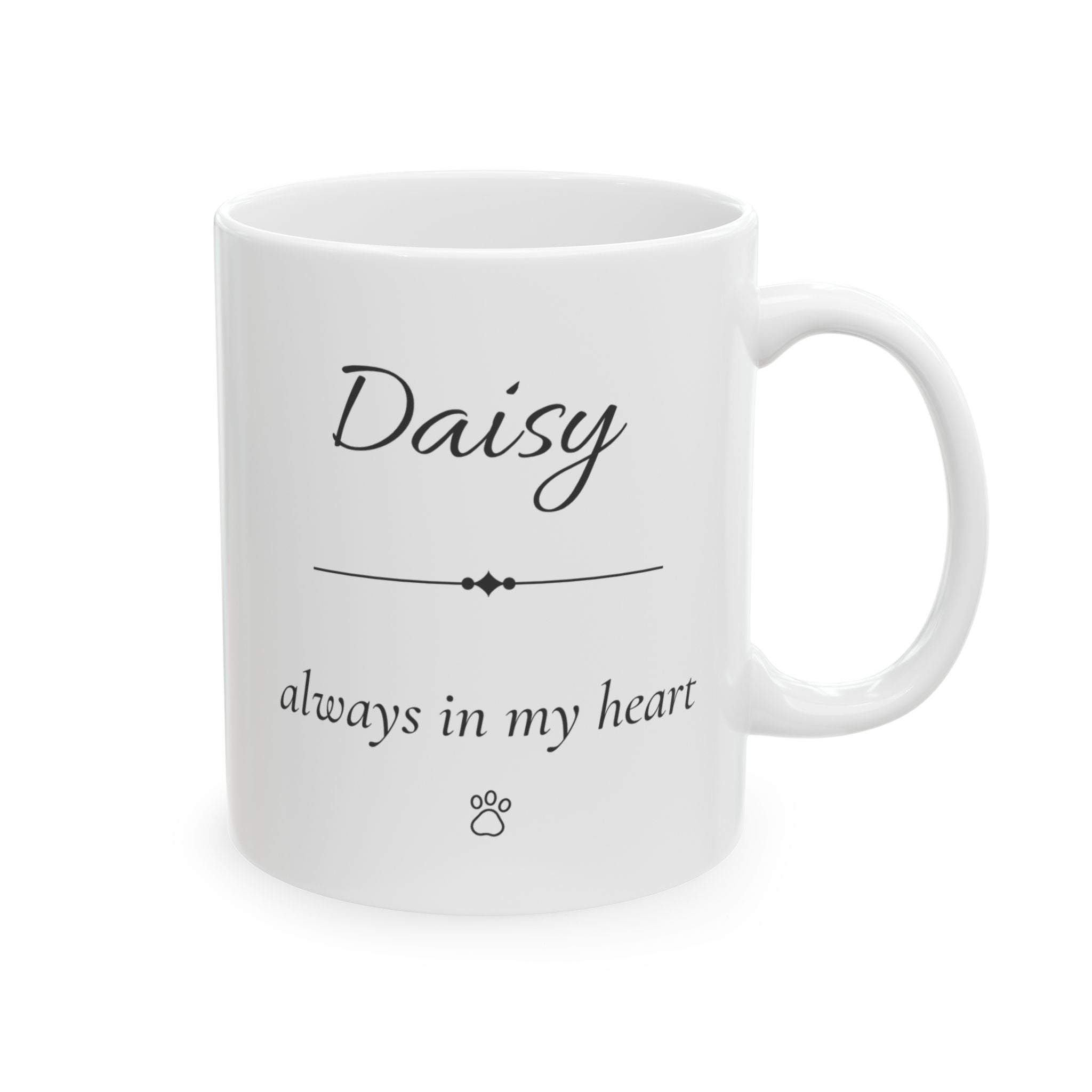 Daisy Personalized Pet Memorial Mug | Dog Cat Loss Sympathy Gift | Custom Pet Remembrance Coffee Mug | Memorial Keepsake With Name