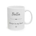 Bella Personalized Pet Memorial Mug | Dog Cat Loss Sympathy Gift | Custom Pet Remembrance Coffee Mug | Memorial Keepsake With Name