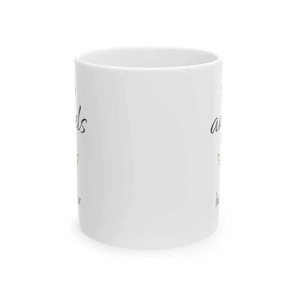 Some Angels Have Fur Pet Memorial Mug | Christian Pet Loss Gift | Dog Cat Sympathy Coffee Mug | Pet Heaven Memorial Cup Gold Wings