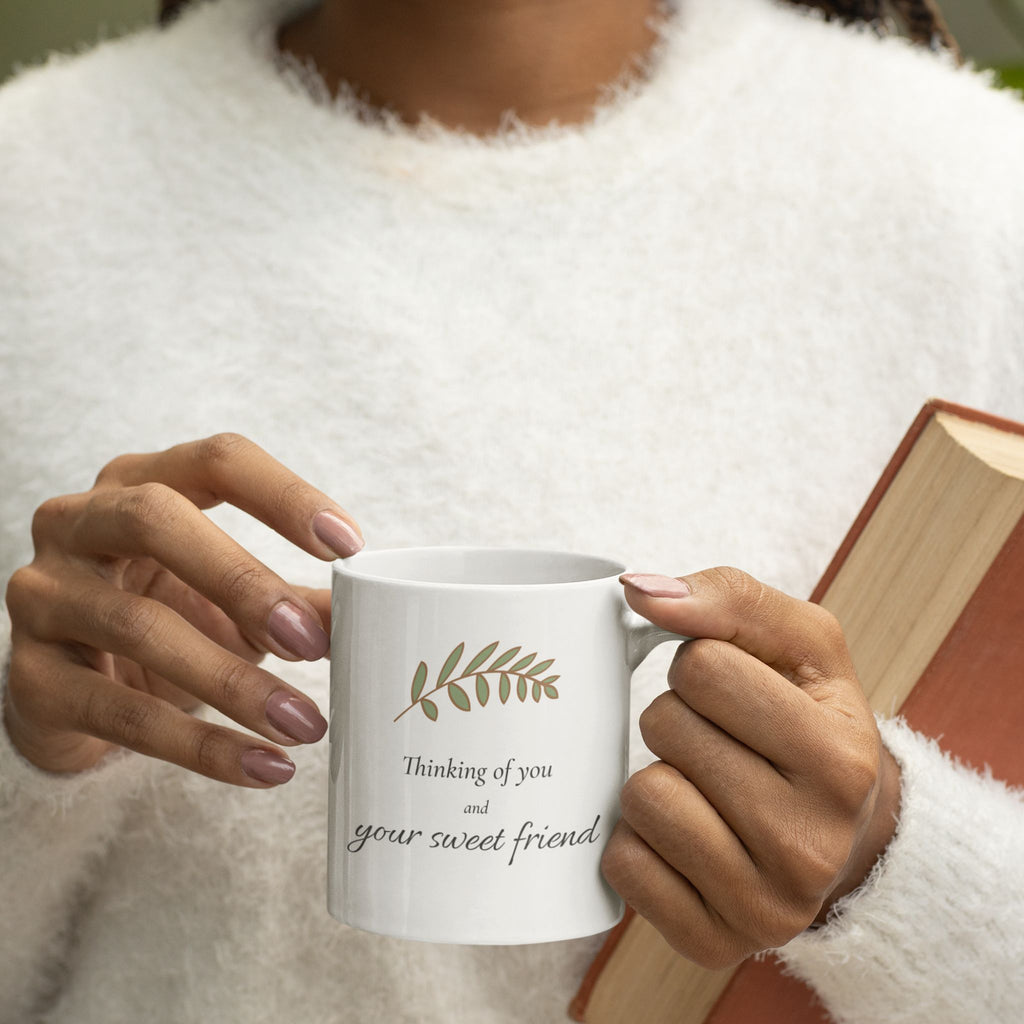 Thinking Of You And Your Sweet Friend Pet Sympathy Mug | Pet Loss Gift For Friend | Dog Cat Bereavement Mug | Pet Condolence Gift