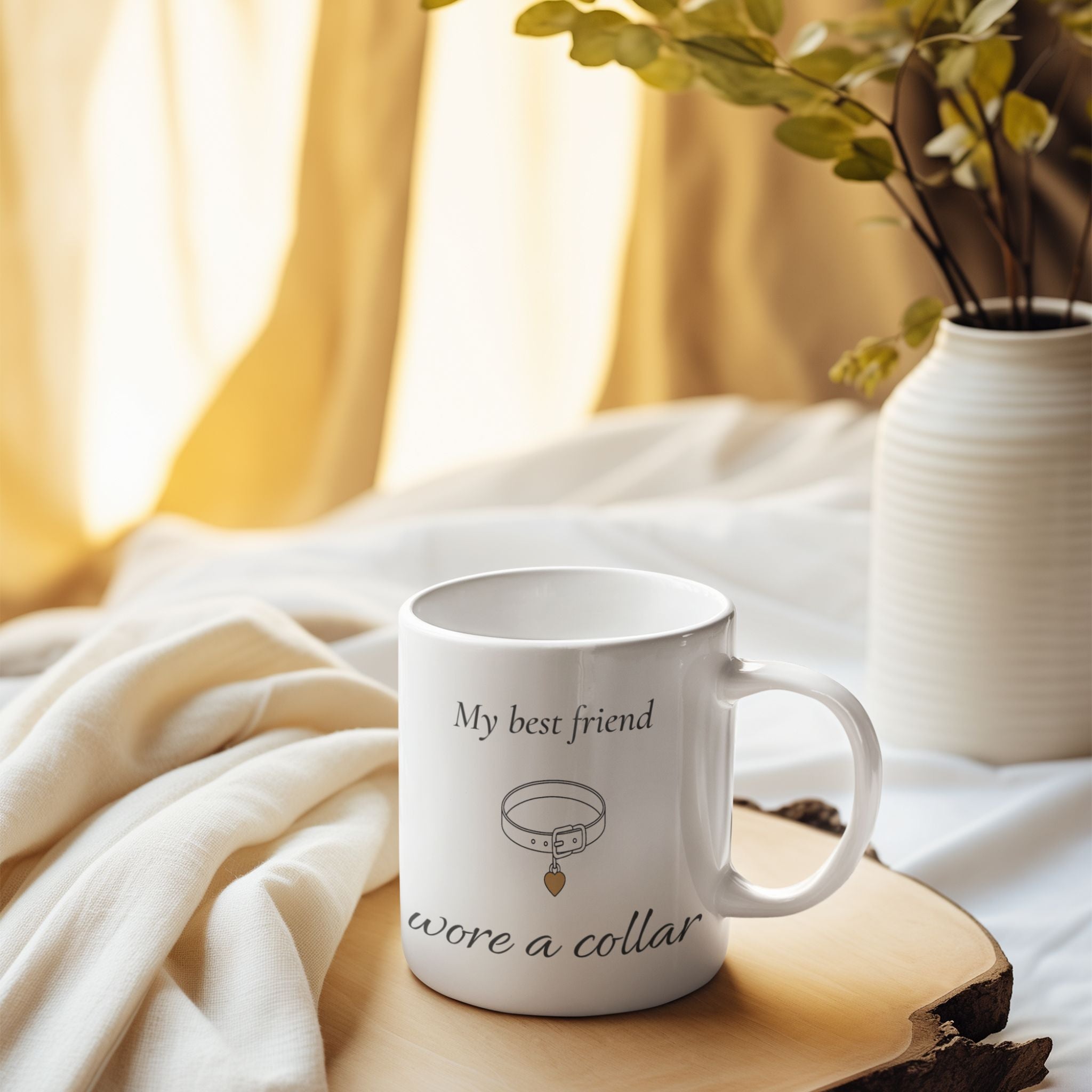 My Best Friend Wore A Collar Dog Memorial Mug | Dog Loss Sympathy Gift | Pet Remembrance Coffee Mug | Dog Mom Dad Memorial Cup