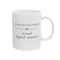 Loved Beyond Words Missed Beyond Measure Pet Memorial Mug | Pet Loss Sympathy Gift | Dog Cat Remembrance Cup Editorial Keepsake