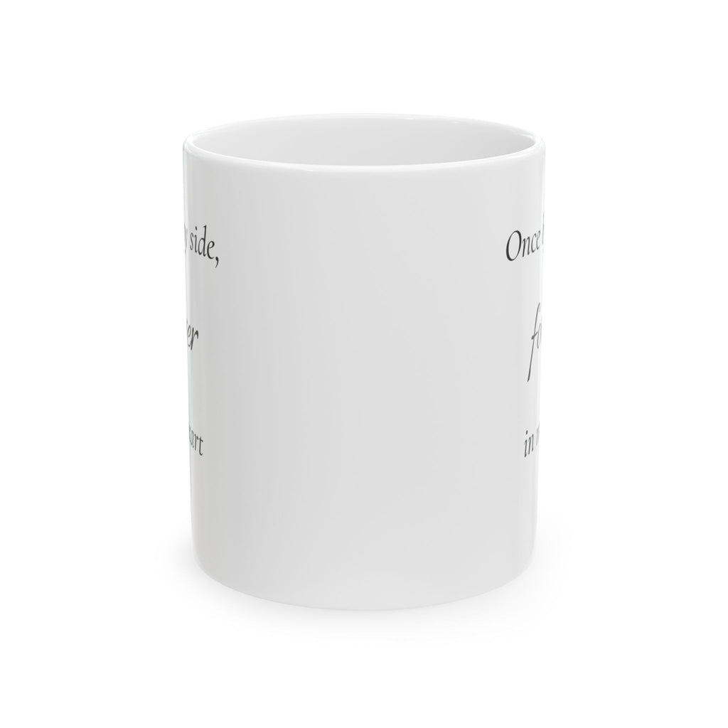 Once By My Side Forever In My Heart Pet Memorial Mug | Pet Loss Sympathy Gift | Dog Cat Remembrance Coffee Mug Elegant Keepsake