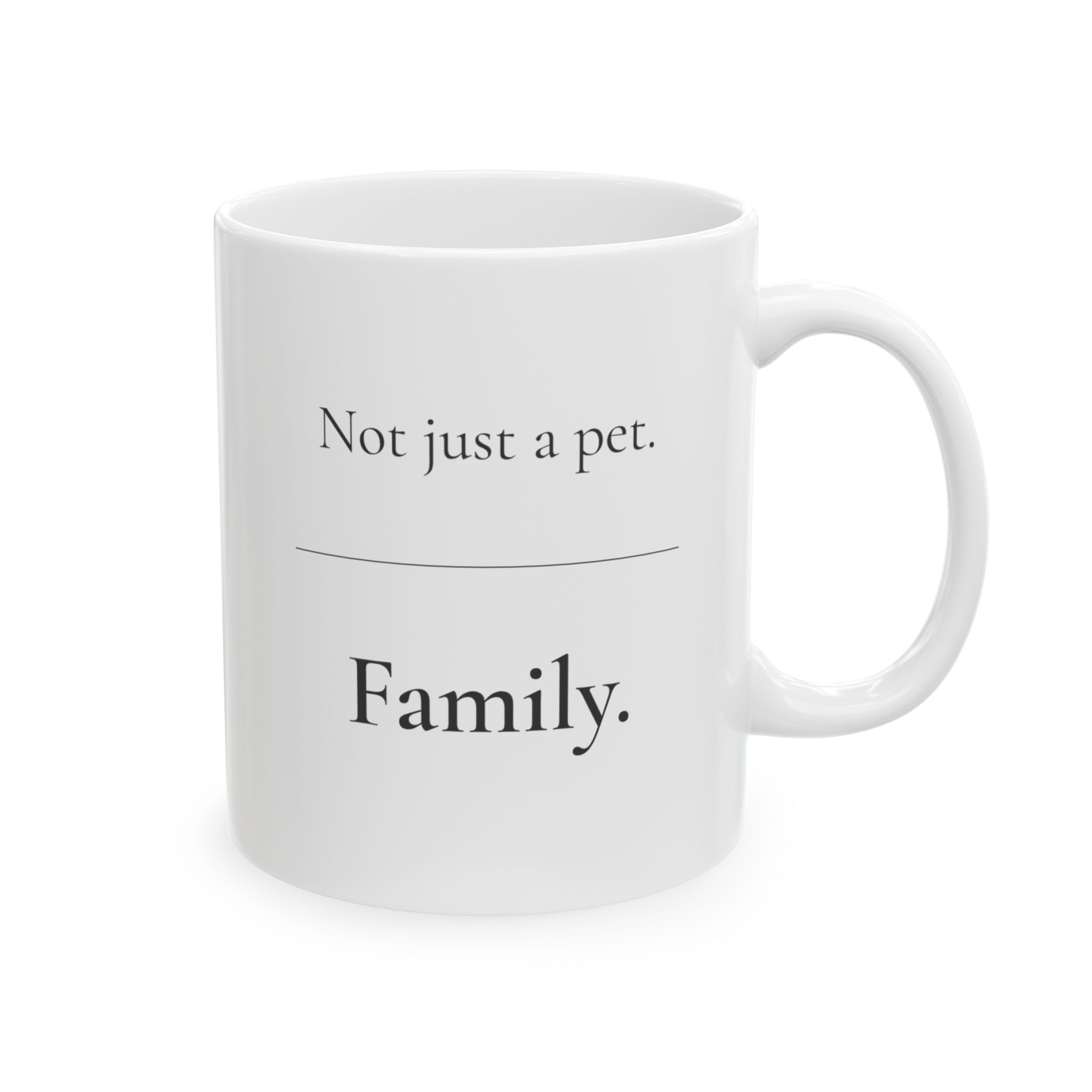 Not Just A Pet Family Memorial Mug | Modern Pet Loss Gift | Dog Cat Sympathy Coffee Mug | Minimalist Pet Remembrance Cup