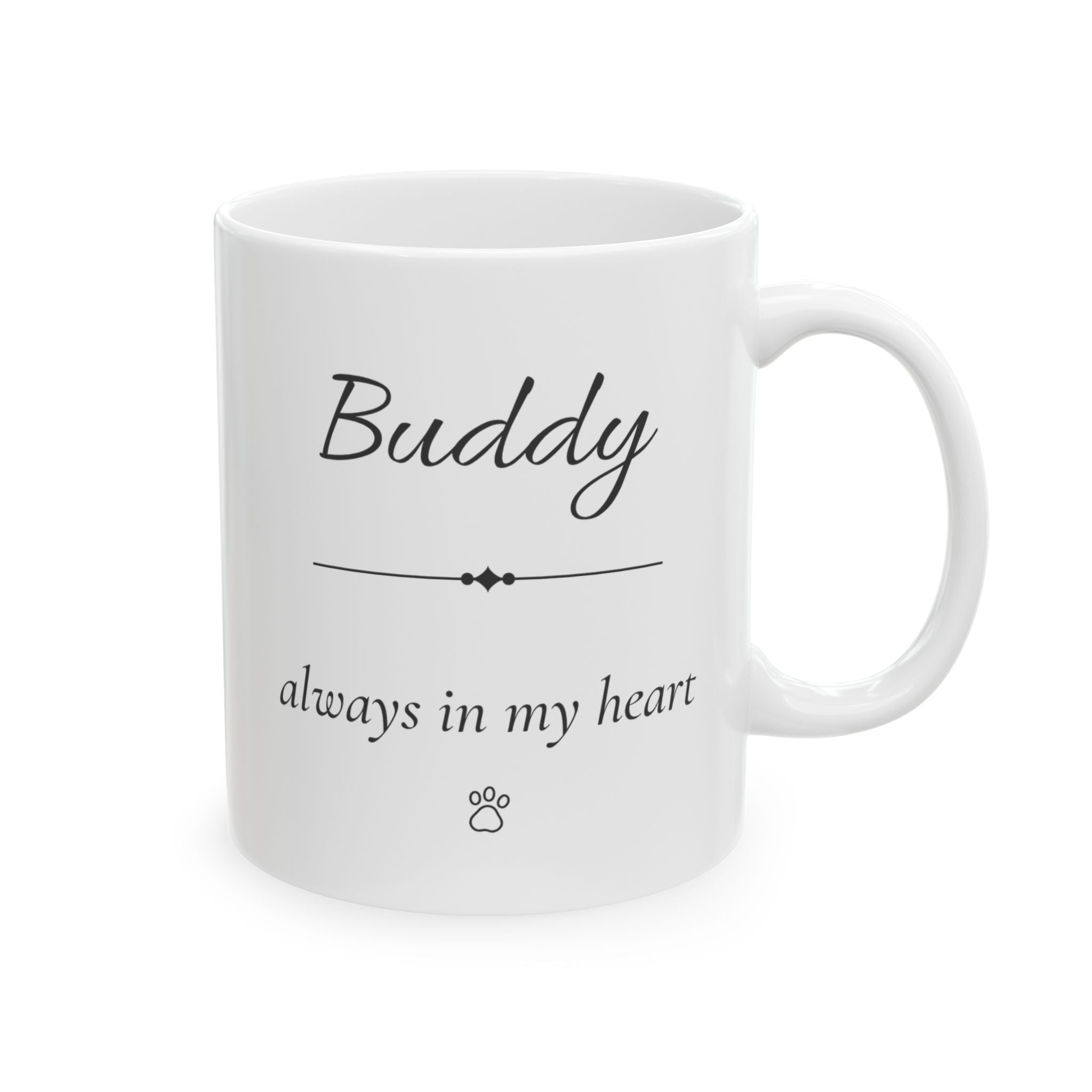 Buddy Personalized Dog Memorial Mug | Dog Loss Sympathy Gift | Custom Pet Remembrance Coffee Mug | Memorial Keepsake With Name