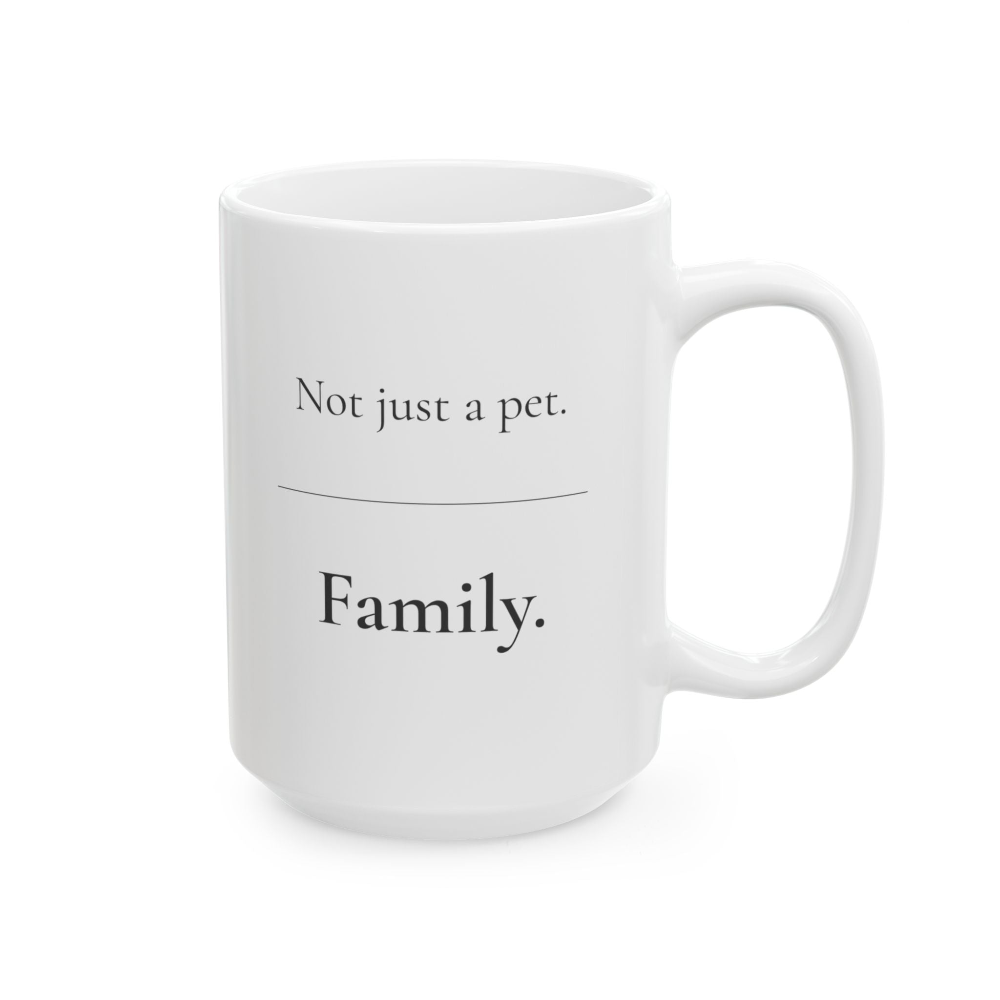 Not Just A Pet Family Memorial Mug | Modern Pet Loss Gift | Dog Cat Sympathy Coffee Mug | Minimalist Pet Remembrance Cup