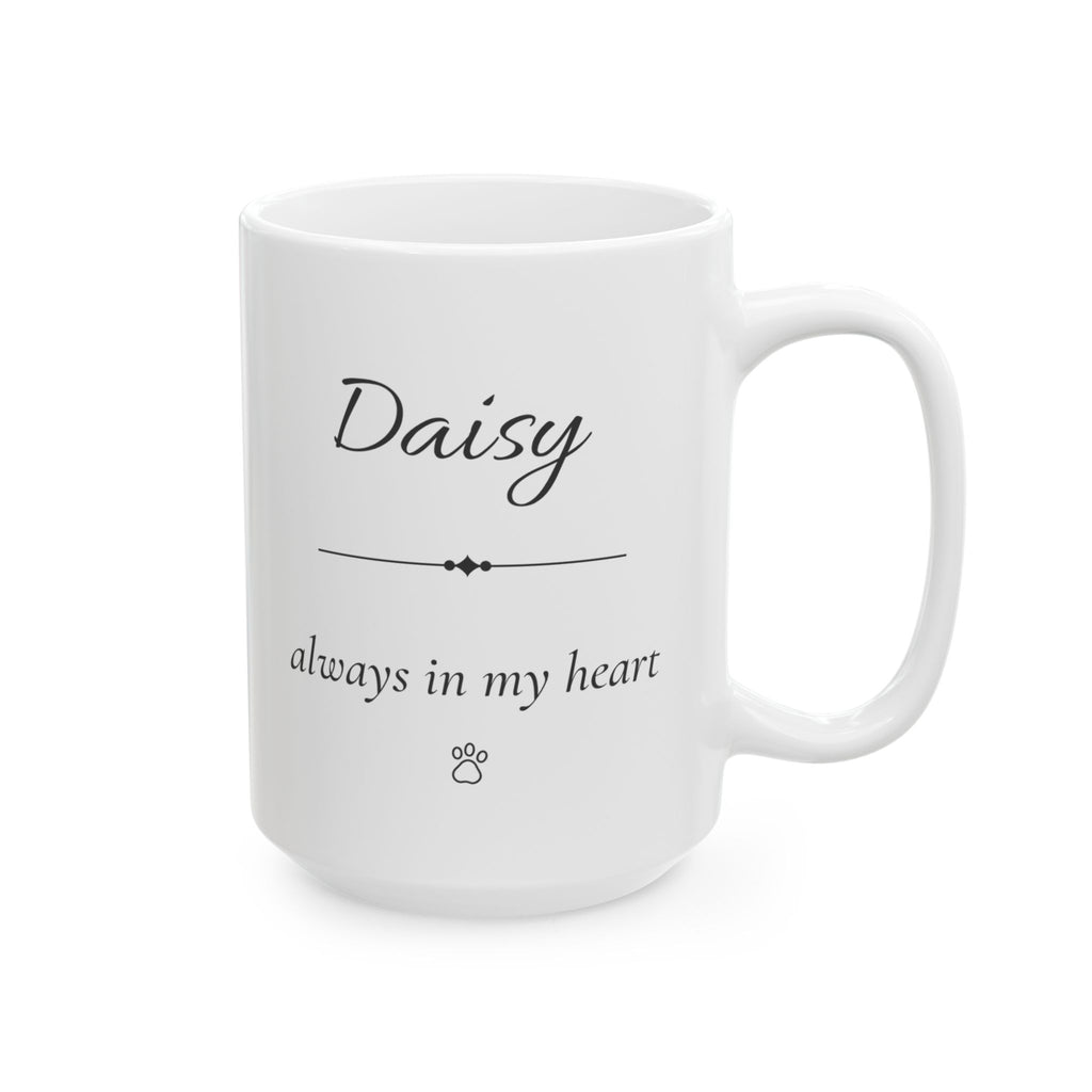 Daisy Personalized Pet Memorial Mug | Dog Cat Loss Sympathy Gift | Custom Pet Remembrance Coffee Mug | Memorial Keepsake With Name