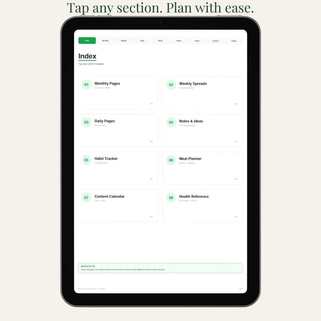The Canine Care Companion Undated Edition | Digital Dog Care Planner | Printable PDF | Daily Health & Routine Tracker product