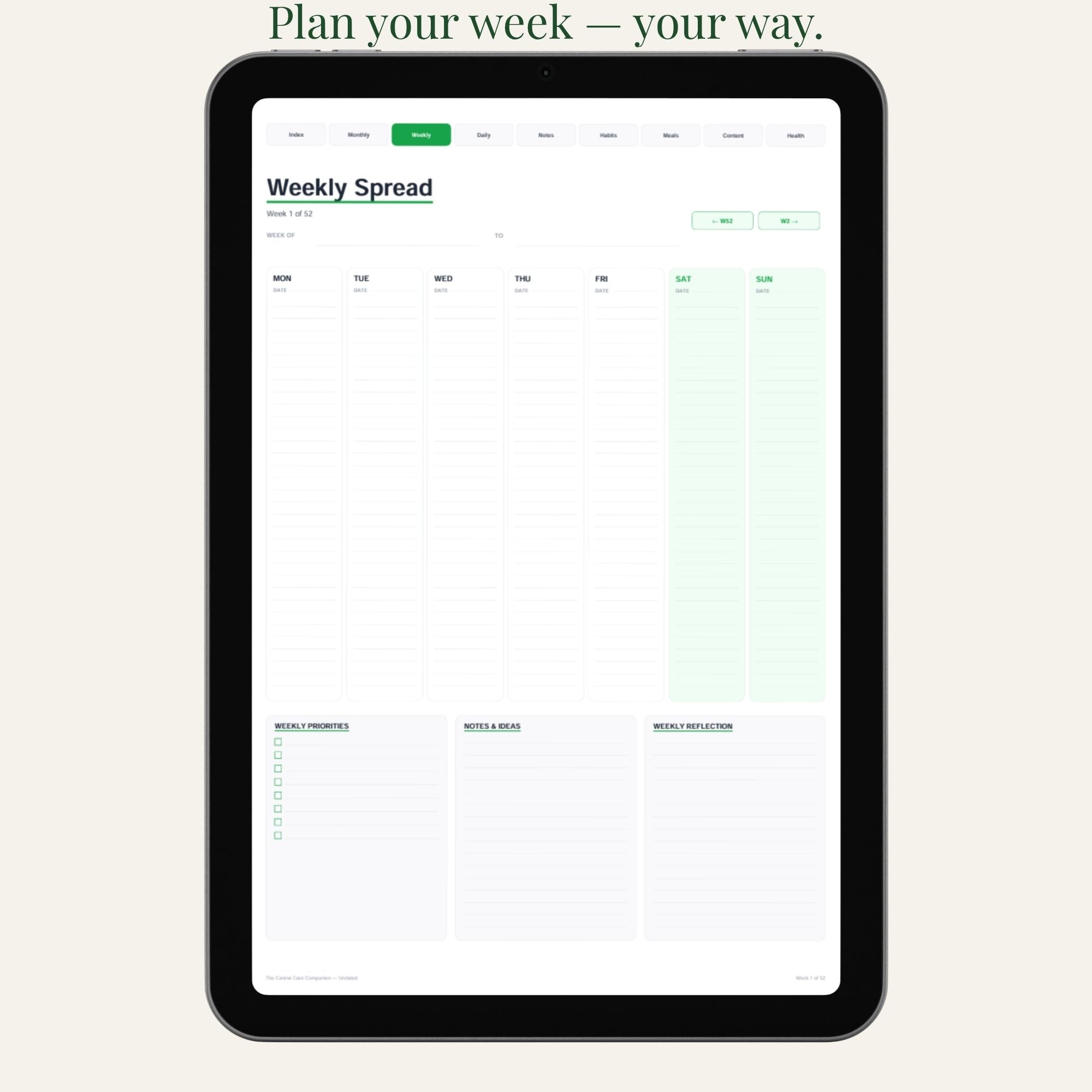 The Canine Care Companion Undated Edition | Digital Dog Care Planner | Printable PDF | Daily Health & Routine Tracker product