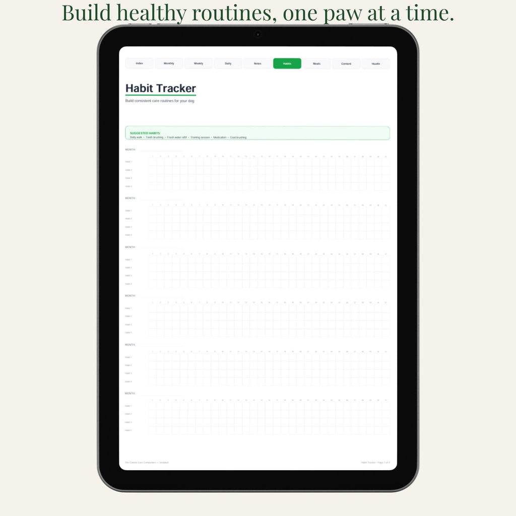 The Canine Care Companion Undated Edition | Digital Dog Care Planner | Printable PDF | Daily Health & Routine Tracker product