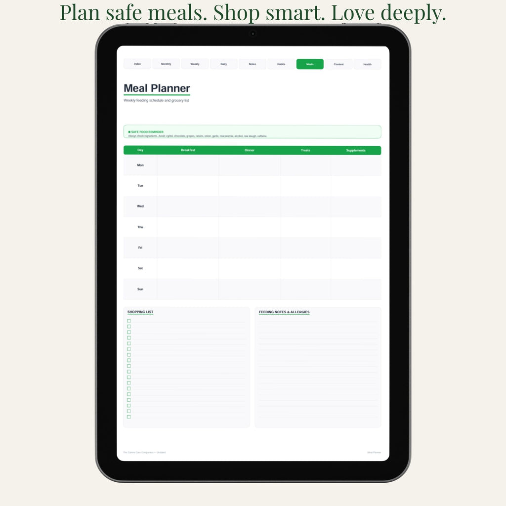 The Canine Care Companion Undated Edition | Digital Dog Care Planner | Printable PDF | Daily Health & Routine Tracker product