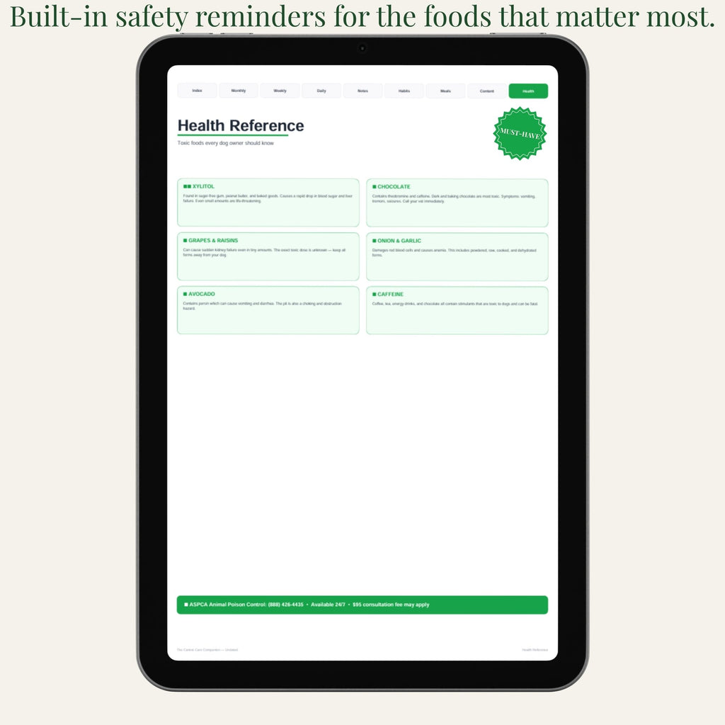 The Canine Care Companion Undated Edition | Digital Dog Care Planner | Printable PDF | Daily Health & Routine Tracker product